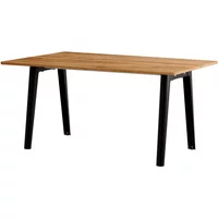 TipToe TipToe - NEW MODERN Esstisch 95 x 160 cm, recyceltes Altholz / graphite black