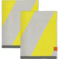 Mette Ditmer Mette Ditmer - Diagonal Gästehandtuch, 40 x 55 cm, gelb (2er-Set)