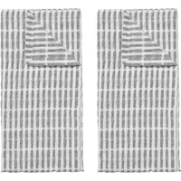 Broste Copenhagen Broste Copenhagen - Folke Geschirrtuch 50 x 70 cm, schwarz / natur (2er-Set)