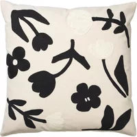 Broste Copenhagen Broste Copenhagen - Rosita Kissenbezug, 50 x 50 cm, schwarz / natur