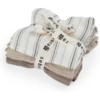 Sebra Sebra - Spucktücher, cream stripe / beige (3er-Set)