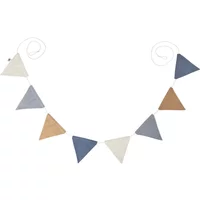 Sebra Sebra - Wimpel-Girlande, doppelseitig, L 250 cm, forest lake blue