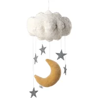 Sebra Sebra - Baby Mobile Moon & Stars, beige
