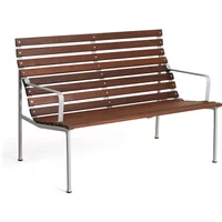 Hay HAY - Traverse Outdoor Lounge Bank, mit Armlehnen, Aluminium / Esche geölt