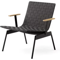 &Tradition &Tradition - Ville AV45 Outdoor Lounge Chair mit Armlehnen, warm black