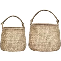 House Doctor House Doctor - Cesta Aufbewahrungskorb L, Seegras natur (2er-Set)