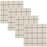 House Doctor House Doctor - Join Servietten, schwarz / off-white (4er-set)