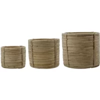 House Doctor House Doctor - Linder Aufbewahrungskorb, Rattan (3er-Set)