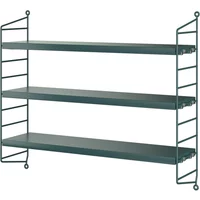 String Furniture String - Pocket Wandregal, blaugrün (RAL 6004)