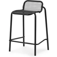 Normann Copenhagen Normann Copenhagen - Vig Outdoor Barstuhl, H 65 cm, schwarz