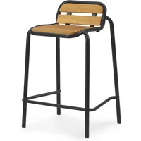 Normann Copenhagen Normann Copenhagen - Vig Outdoor Barstuhl, H 65 cm, Robinie natur / schwarz