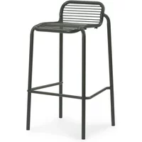 Normann Copenhagen Normann Copenhagen - Vig Outdoor Barstuhl, H 75 cm, dunkelgrün