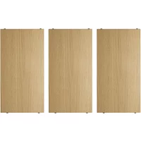 String Furniture String - Regalboden 58 x 30 cm (3er-Pack), Eiche