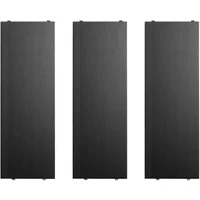 String Furniture String - Regalboden 58 x 20 cm (3er-Pack), Esche schwarz gebeizt