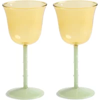 &klevering &klevering - Dot Weinglas 180 ml, gelb (2er-Set)