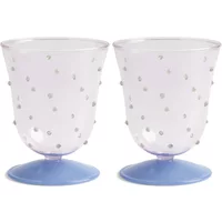 &klevering &klevering - Dot Trinkglas 200 ml, pink (2er-Set)