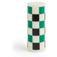 Hay HAY - Column Kerze M, off-white / green / black check