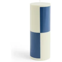 Hay HAY - Column Kerze L, milky green / dark blue