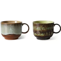 HKliving HKliving - 70's Teetasse, 425 ml, odyssey (2er-Set)