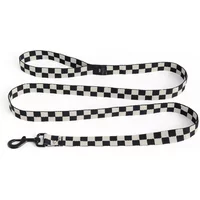 Hay HAY - Dogs Hundeleine, M/L, Check, schwarz / weiß