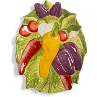 &klevering &klevering - Legume Servierplatte Pepper, 21,5 x 27,5 cm, mehrfarbig