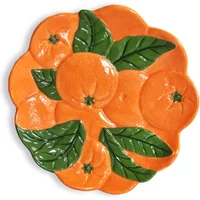 &klevering &klevering - Servierplatte Orange, Ø 23,5 cm, orange