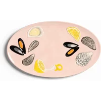&klevering &klevering - De la mer Servierplatte 33 x 20 cm, Oyster