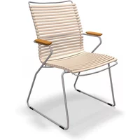 HOUE HOUE - CLICK Outdoor Dining Armlehnstuhl mit hoher Lehne, beige
