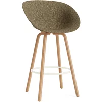 Normann Copenhagen Normann Copenhagen - Mat Barstuhl mit Armlehnen 75 cm, seaweed / cream