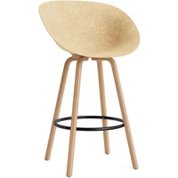 Normann Copenhagen Normann Copenhagen - Mat Barstuhl mit Armlehnen 75 cm, hemp / schwarz