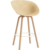 Normann Copenhagen Normann Copenhagen - Mat Barstuhl mit Armlehnen 75 cm, hemp /cream