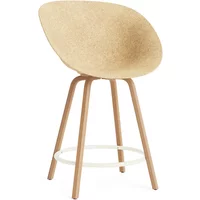 Normann Copenhagen Normann Copenhagen - Mat Barstuhl mit Armlehnen 65 cm, hemp /cream