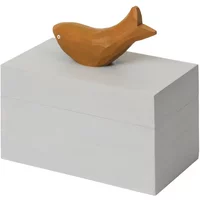 Ferm Living Ferm Living - Harbour Aufbewahrungsbox Fisch, H 15 x 14,5 cm, mist blue / aged gold