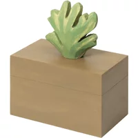 Ferm Living Ferm Living - Harbour Aufbewahrungsbox Koralle, H 17 x 14,5 cm, mistletoe / tan