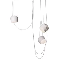 Flos Flos - AIM Small LED-Pendelleuchte mit Baldachin, weiß (3-flammig)