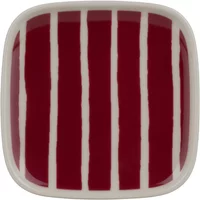 Marimekko Marimekko - Piccolo Teller, 10 x 10 cm, natur / burgundy