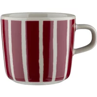 Marimekko Marimekko - Piccolo Becher mit Henkel 200 ml, natur / burgundy