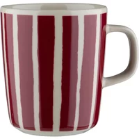 Marimekko Marimekko - Piccolo Becher mit Henkel 250 ml, natur / burgundy
