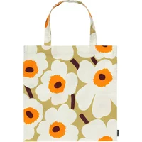 Marimekko Marimekko - Pieni Unikko Einkaufstasche, weiß / cream / warm orange