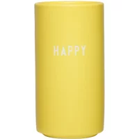 Design Letters Design Letters - AJ Favourite Porzellan Vase, Happy / gelb