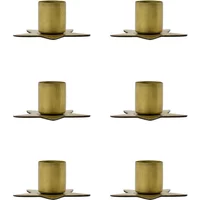 House Doctor House Doctor - Stage Kerzenständer Ø 6 x 3 cm, antikes messing (6er-Set)