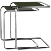 Thonet Thonet - JS. THONET a personal Interpretation by Jil SanderB 97 Serious Satztisch-Set, Glossy Titan / high-gloss graphite green (2er-Set)