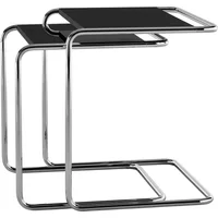 Thonet Thonet - JS. THONET a personal Interpretation by Jil Sander B 97 Serious Satztisch-Set, Glossy Titan / high-gloss graphite black (2er-Set)