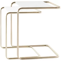 Thonet Thonet - JS. THONET a personal Interpretation by Jil Sander B 97 Nordic Satztisch-Set, Nickelsilver / Marmor glacier (2er-Set)