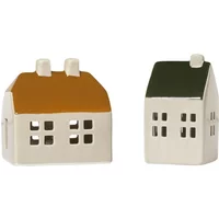 Broste Copenhagen Broste Copenhagen - Bo Christbaumschmuck, golden brown / grape leaf green (2er-Set)