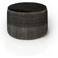 nanimarquina nanimarquina - Tres Persian Pouf, Ø 60 x H 43 cm, medium, schwarz