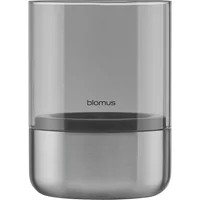 blomus Blomus - Calma Windlicht, Ø 10 cm, smoke / Edelstahl matt
