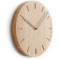 applicata applicata - Watch:Out Wanduhr, Eiche natur / grau