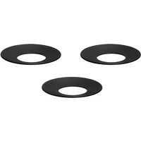 Stoff Nagel STOFF Nagel - Kerzenmanschette, Ø 2,85 cm, schwarz (3er-Set)