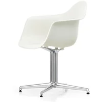 Vitra Vitra - Eames Plastic Armchair DAL RE, poliert / baumwollweiß (Filzgleiter basic dark)